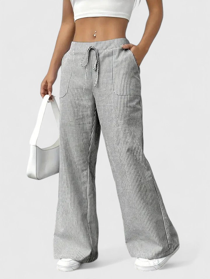 Dominique | Pantaloni ampi e confortevoli con dettagli eleganti.