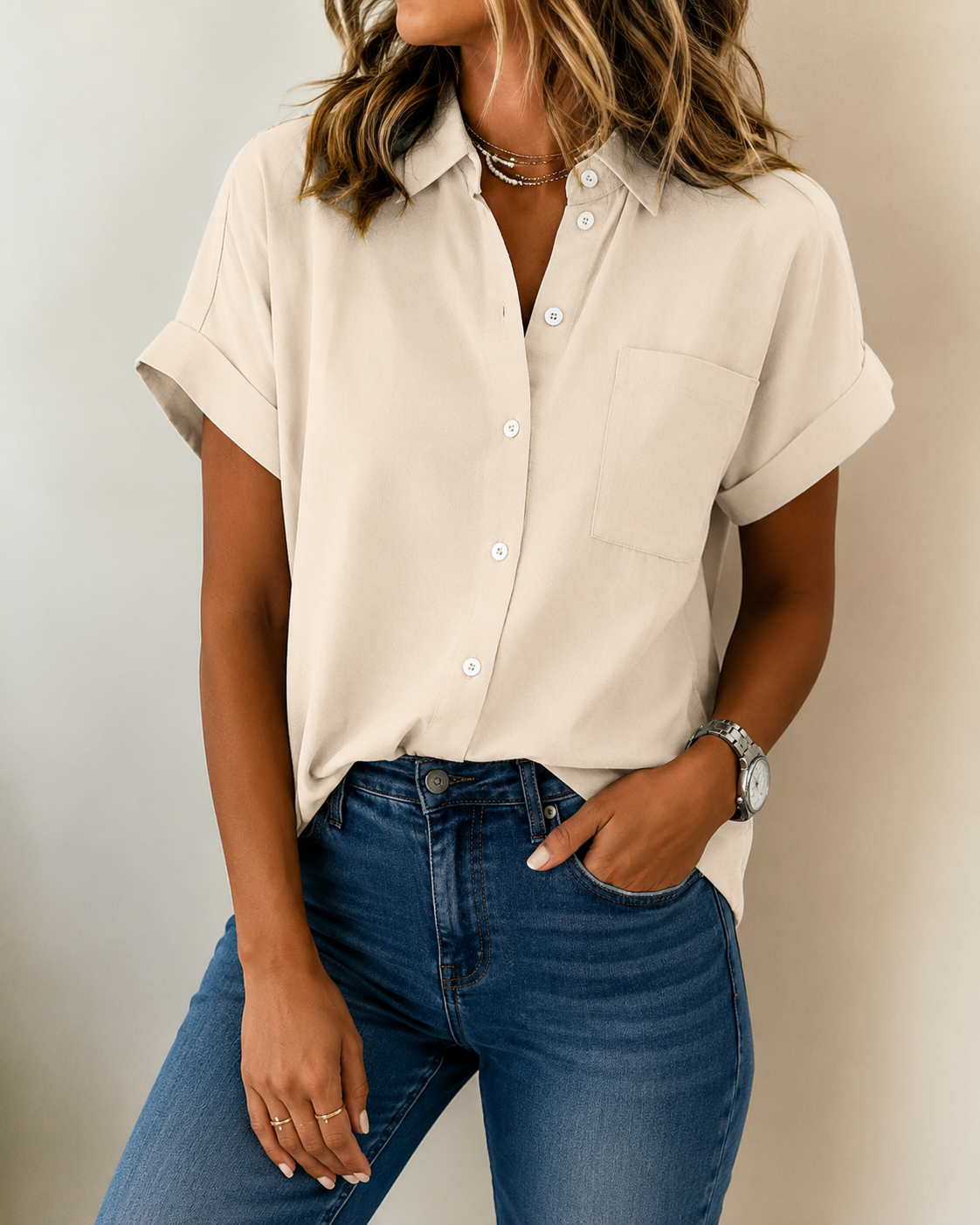 Lieke™ | Blusa Con Bottone Confortevole (1+1 Gratis)