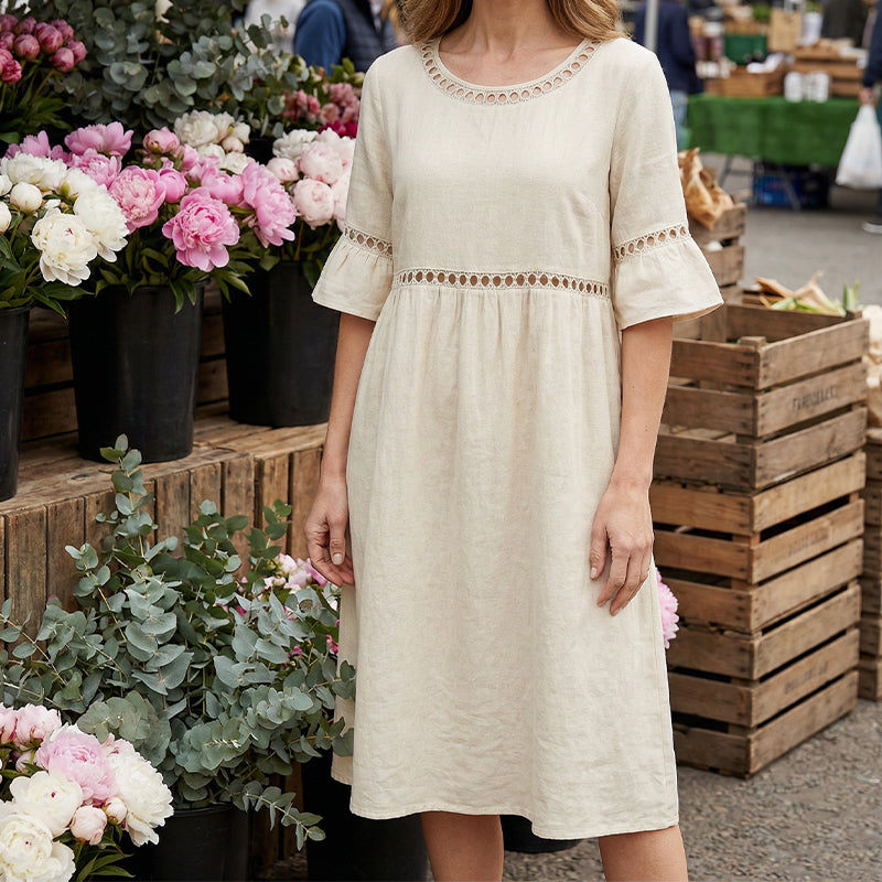 Amara™ | Elegante Abito Midi Camuffa Pancia
