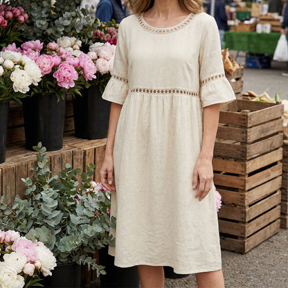 Amara™ | Elegante Abito Midi Camuffa Pancia