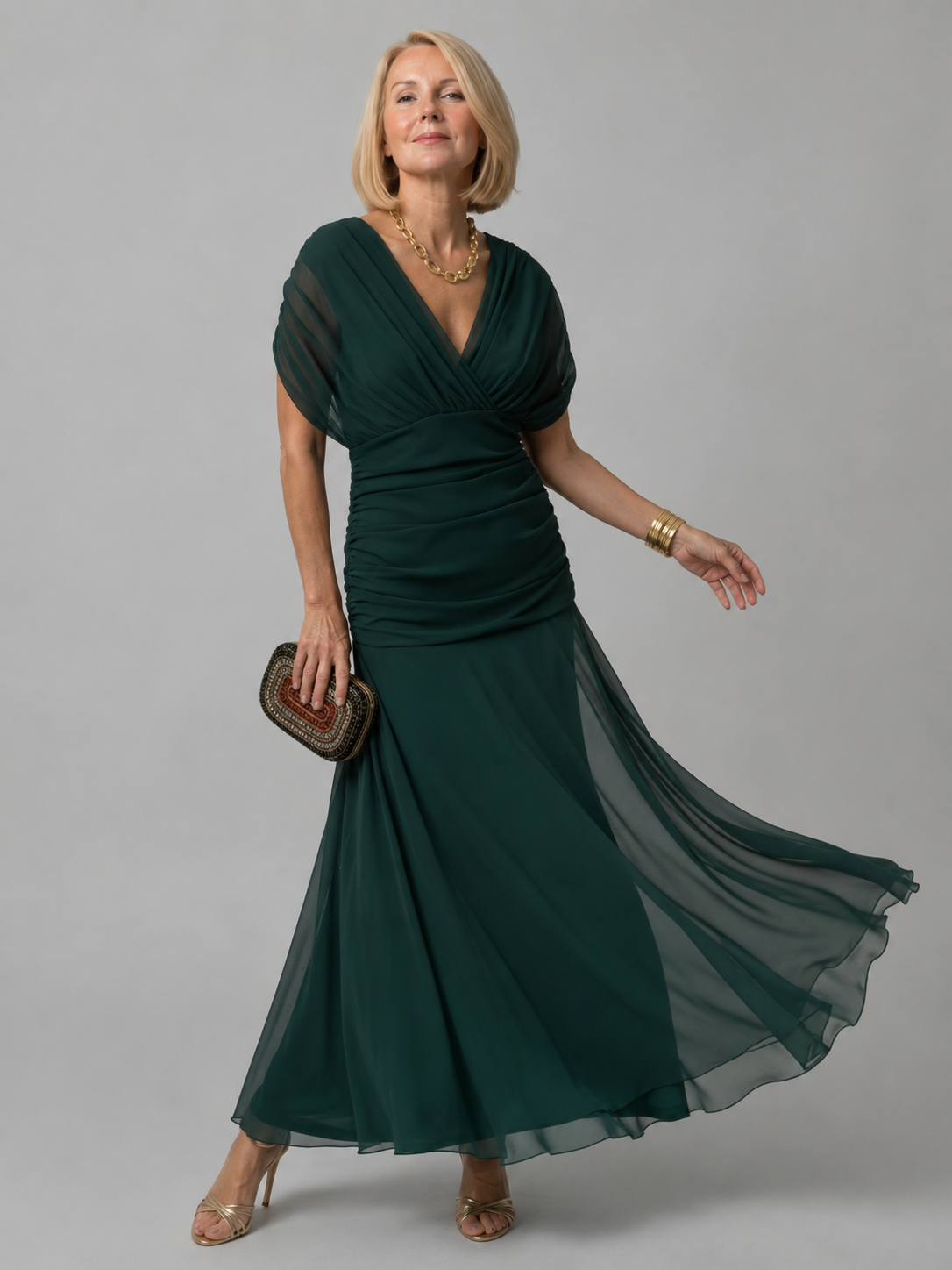 Evelina™ | Elegante Abito Maxi Camuffante per Gravidanza