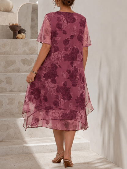 Lune™ | Abito Midi Pieghettato Camuffa Pancia