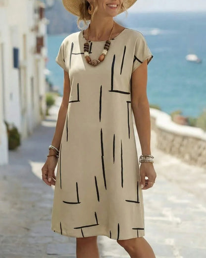 Soline™ | Abito Camuffa Pancia con Stampa Lineare