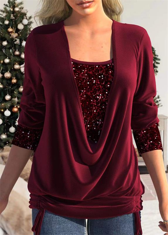 Arla™ | Blusa moderna con strato di paillettes