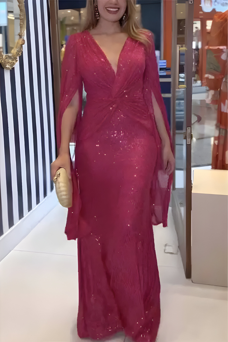 Mira™ | Abito Maxy Shimmer Elegante