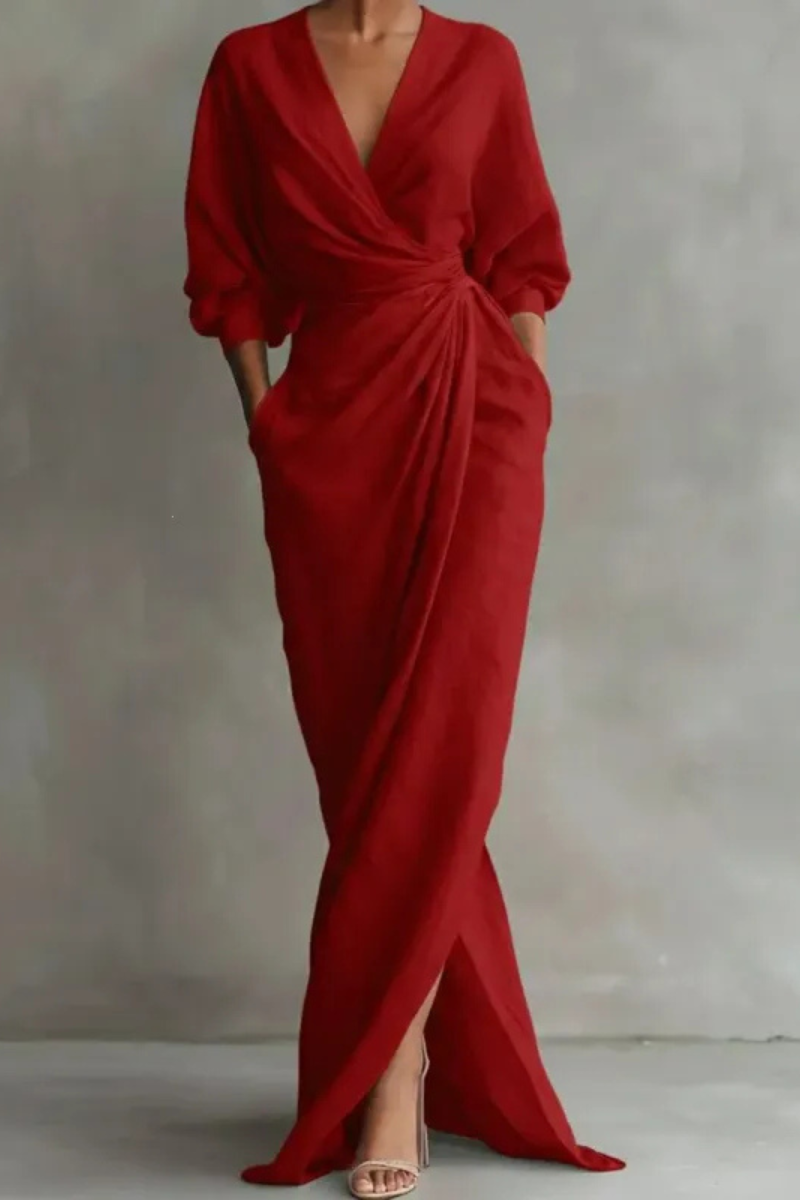 Nina™ | Abito Maxi Avvolgente Elegante