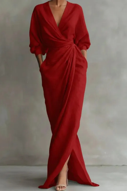 Nina™ | Abito Maxi Avvolgente Elegante