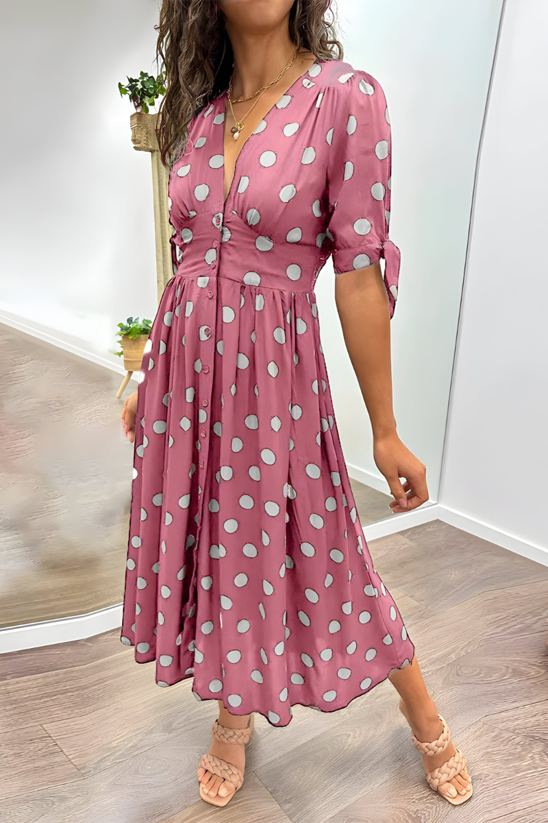 Noria™ | Elegante abito a pois