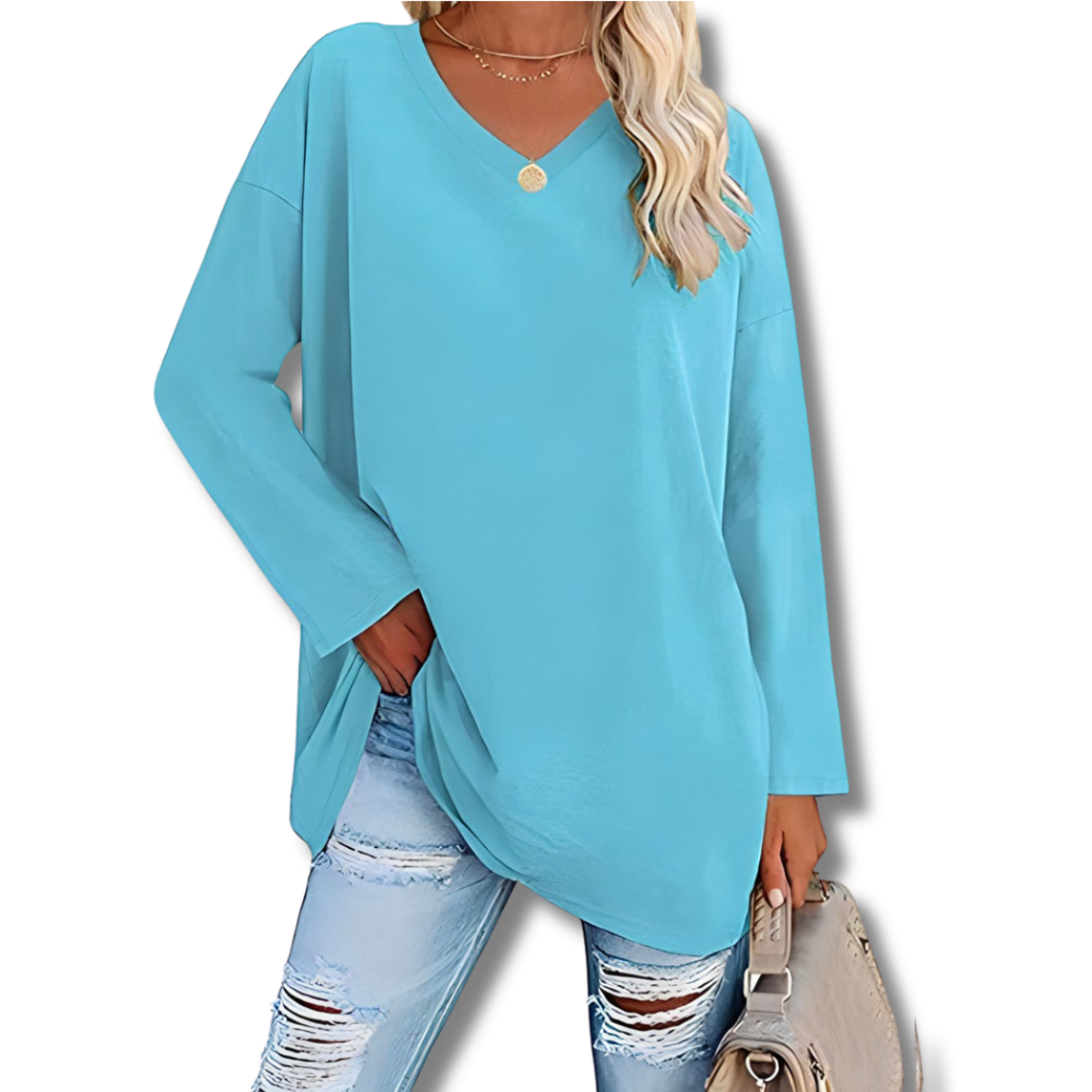 Letizia™ | Maglione a maniche lunghe con scollo a V