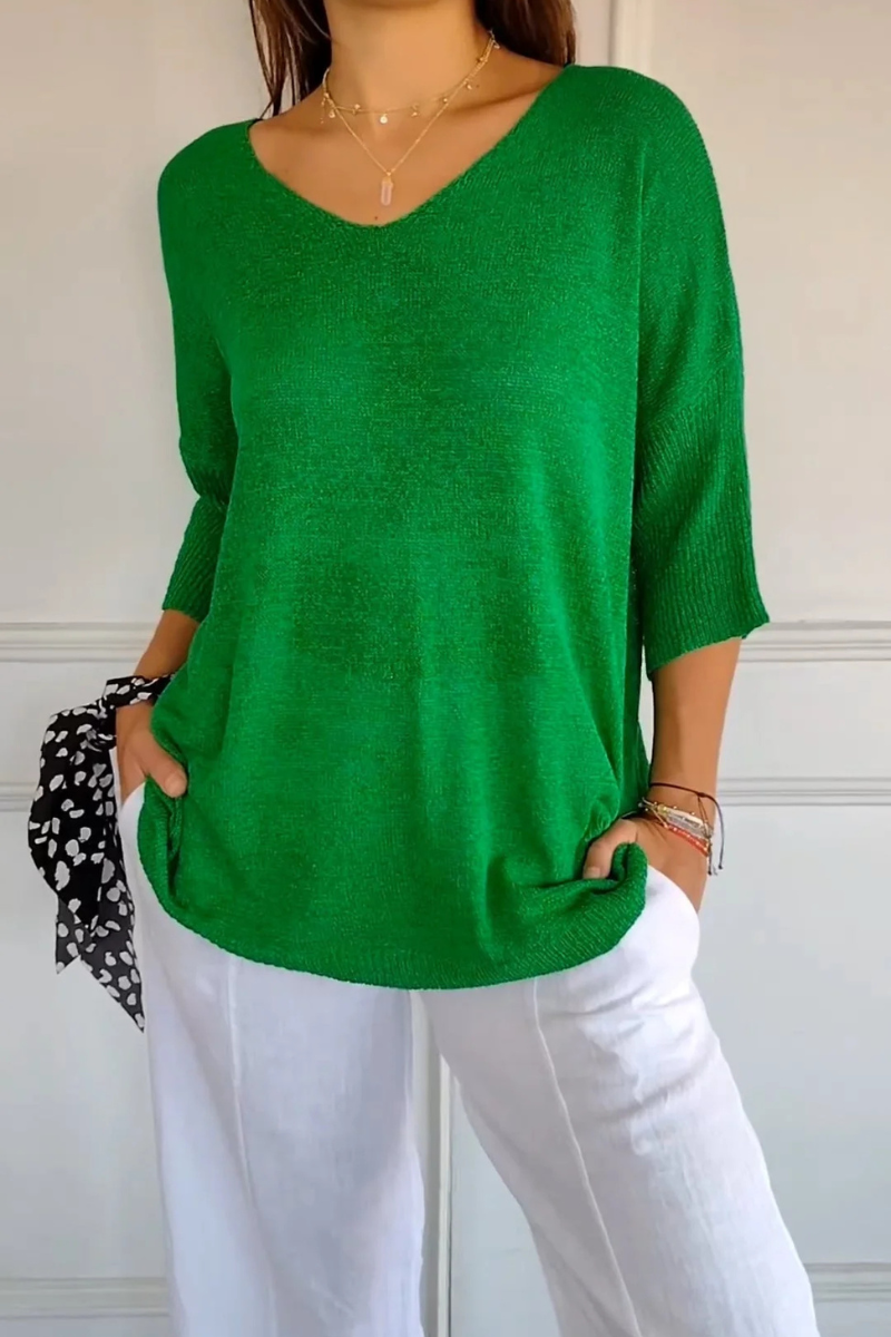 Leni™ | Top Casual Morbido con Scollatura a V