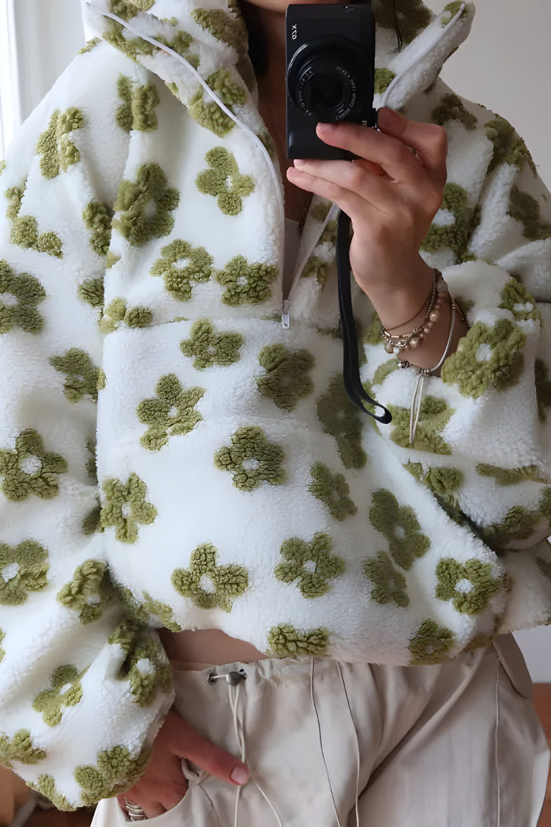 Nami™ | Maglione in pile comodo con stampa floreale