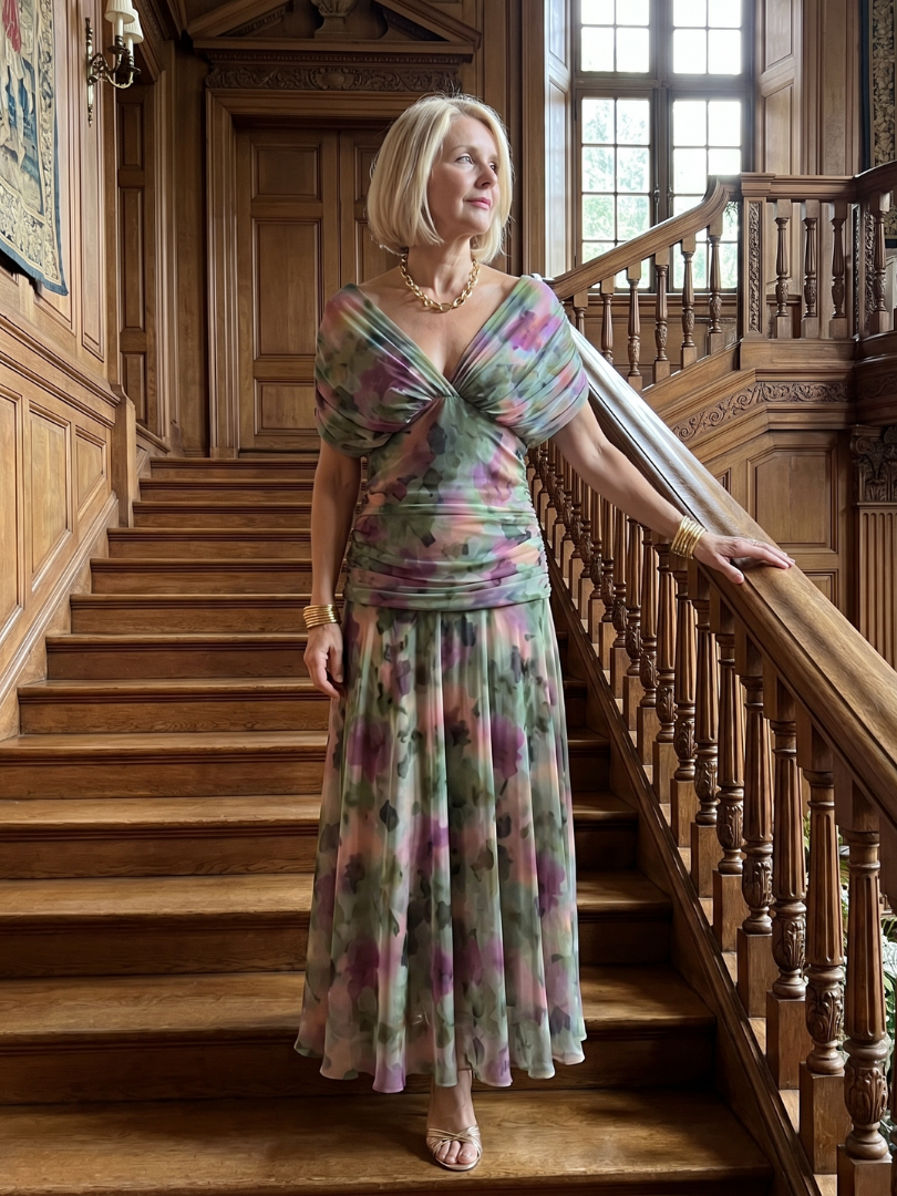 Evelina™ | Elegante Abito Maxi Camuffante per Gravidanza