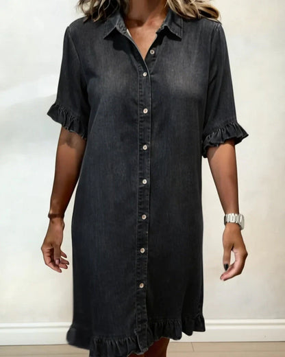 Linae™ | Abito Denim Look Casual con Nodo