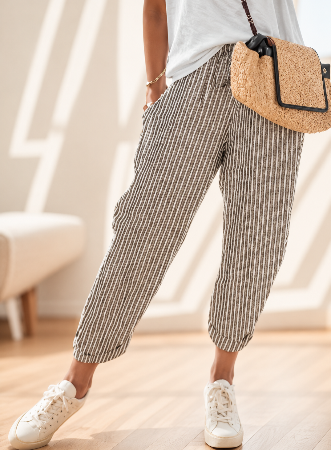 Nora™ | Pantaloni a Righe Confortevoli