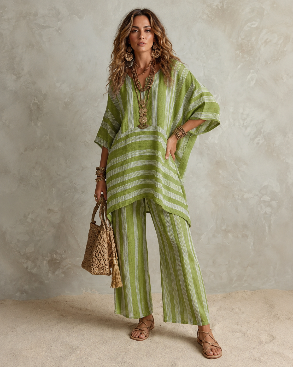 Maéva™ | Set Bohemien in Lino 2 Pezzi