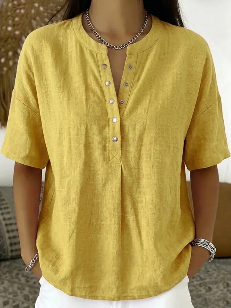 Mies™ | Blusa Estiva in Lino Leggero 1+1 GRATIS