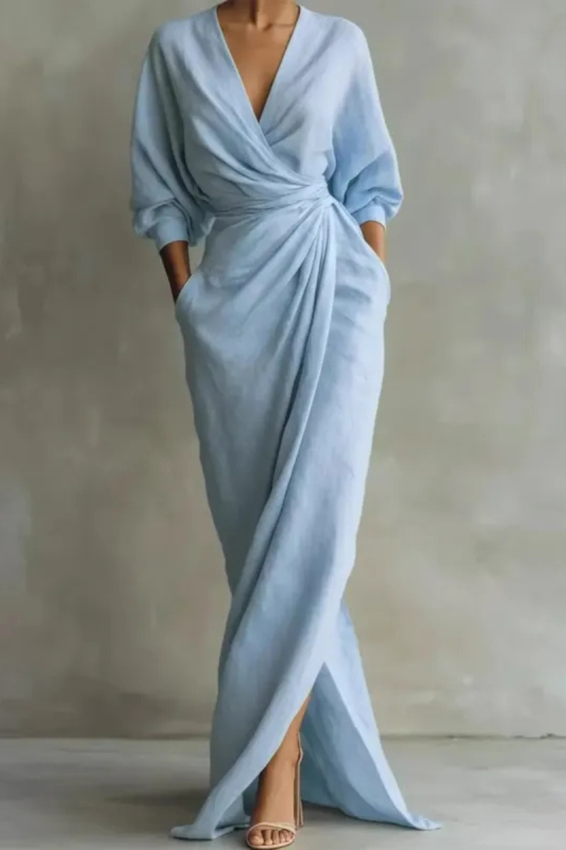 Nina™ | Abito Maxi Avvolgente Elegante