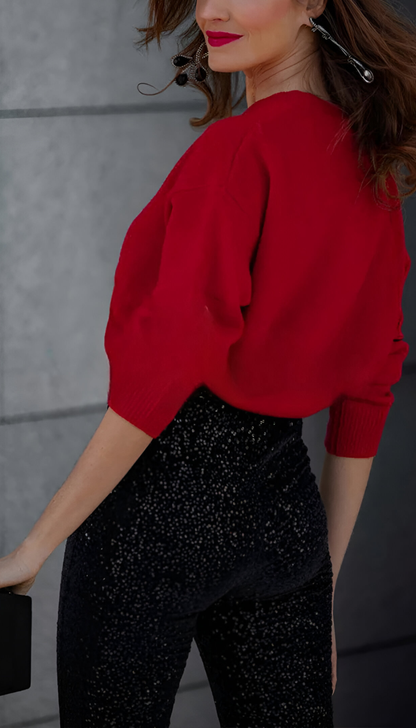 Zari™ | Elegante Pantalone Flare con Paillettes