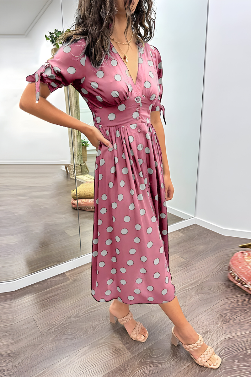 Noria™ | Elegante abito a pois