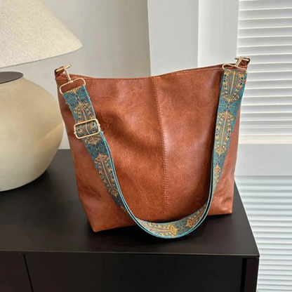 Charme Vintage di Chelsey | Borsa a Spalla in Pelle Vegana
