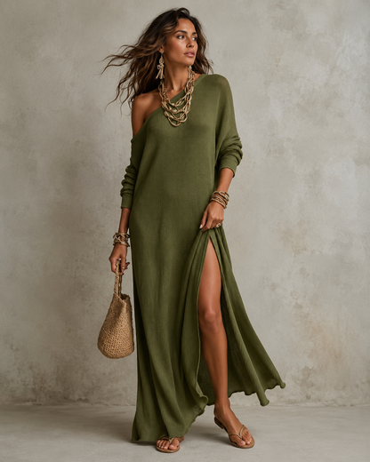 Keara™ | Elegante Maxi Abito Off Shoulder