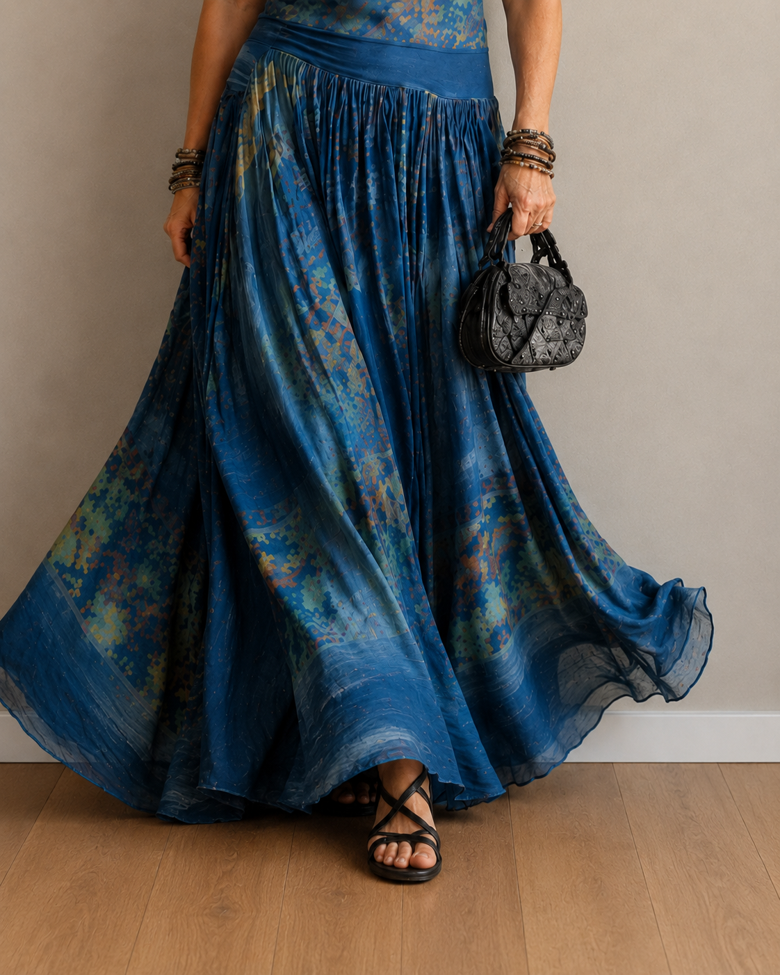 Nadine™ | Abito Maxi Boho Camuffa Pancia