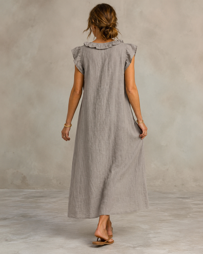 Renata™ | Elegante Abito Camuffa Pancia con Rouches