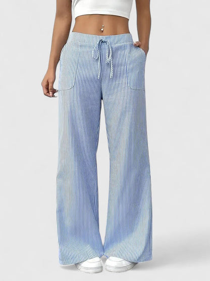 Dominique | Pantaloni ampi e confortevoli con dettagli eleganti.