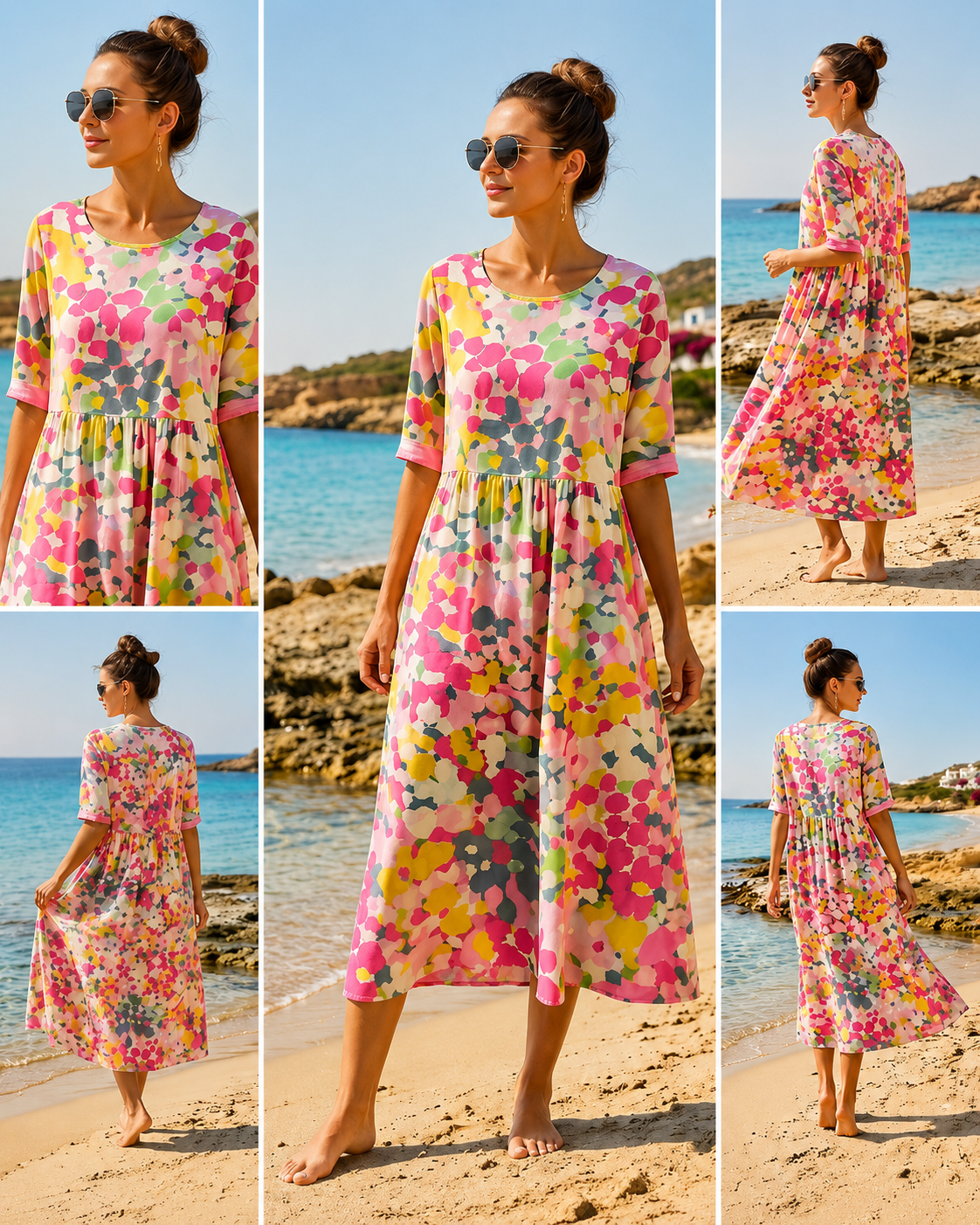 Zara™ | Abito Estivo Camuffa Pancia a Fiori