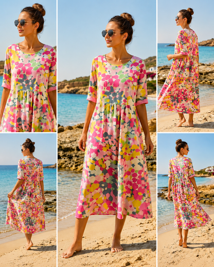 Zara™ | Abito Estivo Camuffa Pancia a Fiori