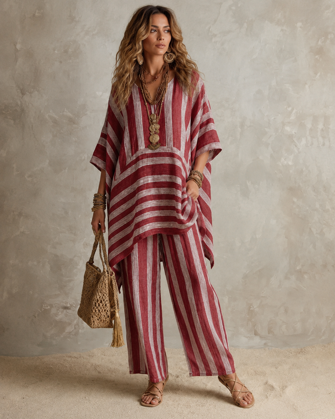 Maéva™ | Set Bohemien in Lino 2 Pezzi