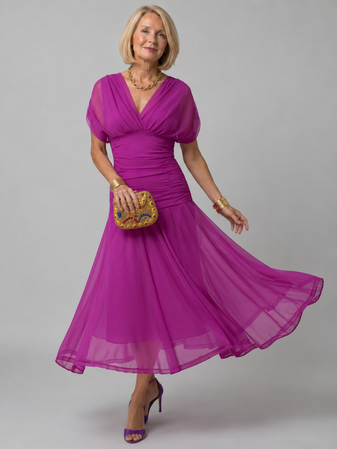Evelina™ | Elegante Abito Maxi Camuffante per Gravidanza