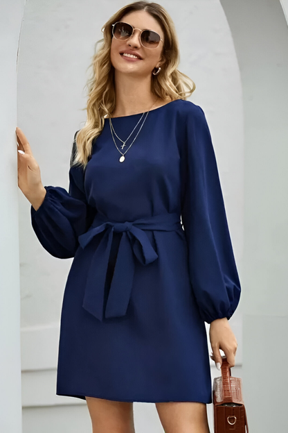 Lira™ | Elegante Abito in Seta con Cintura