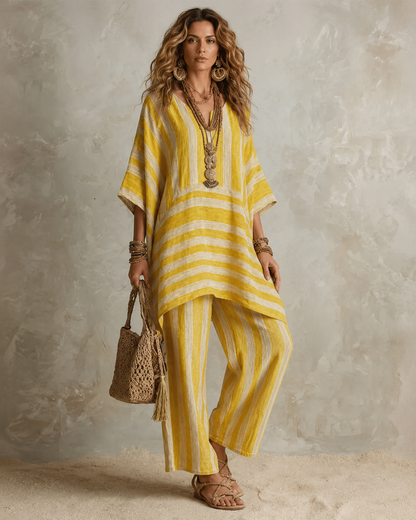 Maéva™ | Set Bohemien in Lino 2 Pezzi