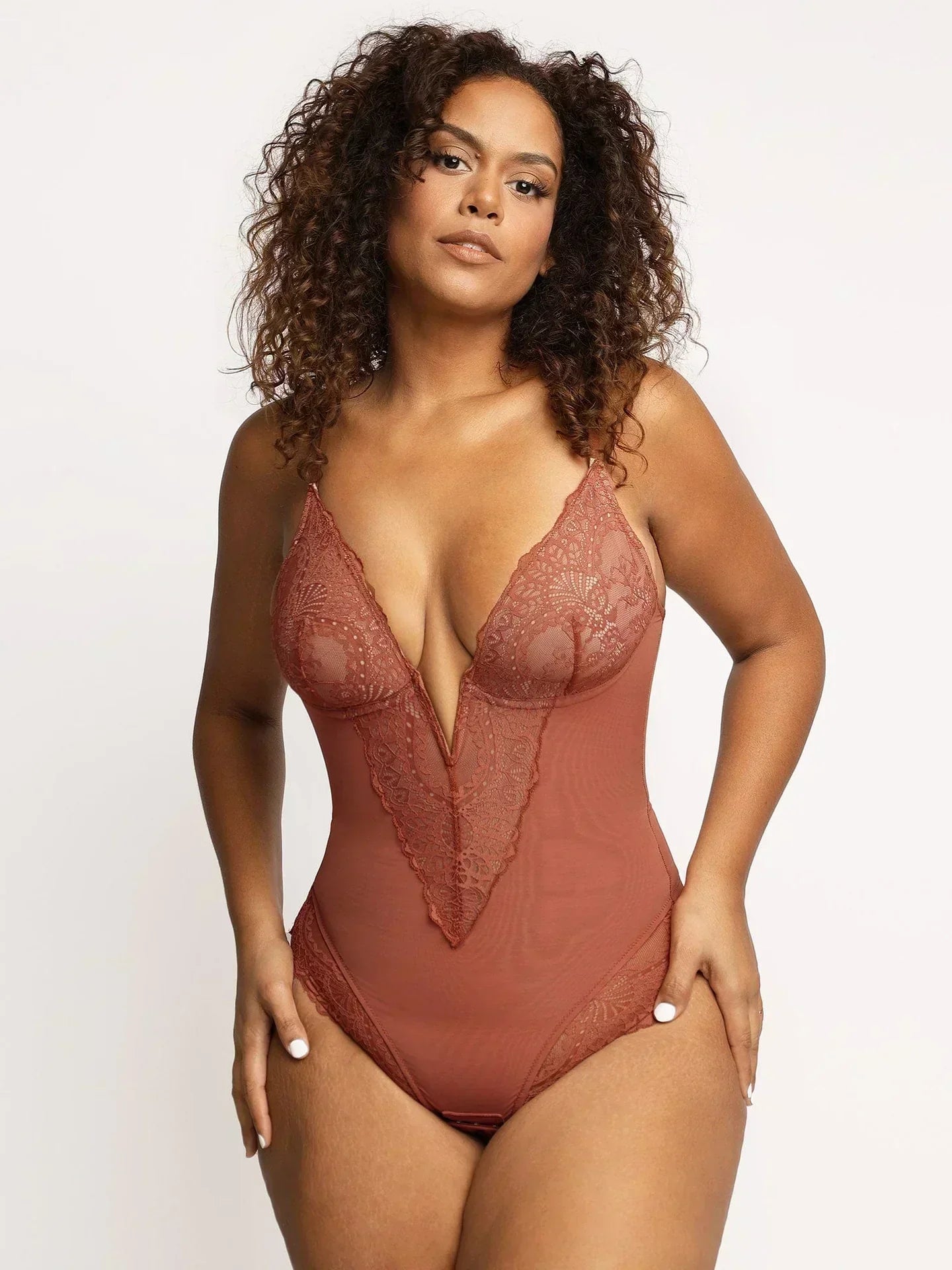 Noé™ | Body elegante con profondo scollo a V