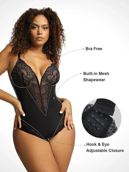 Noé™ | Body elegante con profondo scollo a V