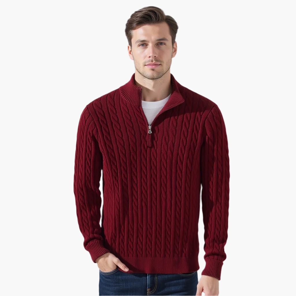Eamon™ | Maglione classico a mezza zip