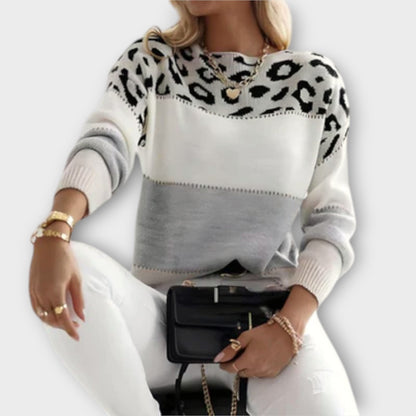 Cheyenne - Pullover casual con design leopardato