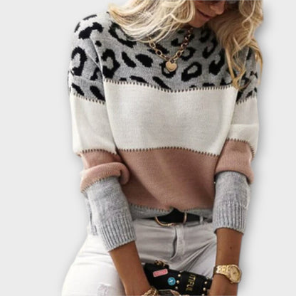 Cheyenne - Pullover casual con design leopardato