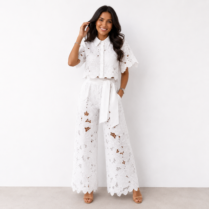 Arielle™ | Elegante Set di Due Pezzi in Pizzo