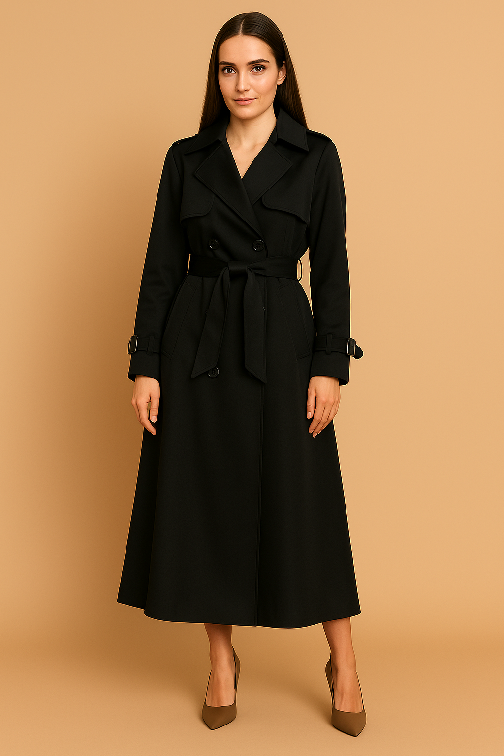 Leven™ | Elegante trench coat lungo