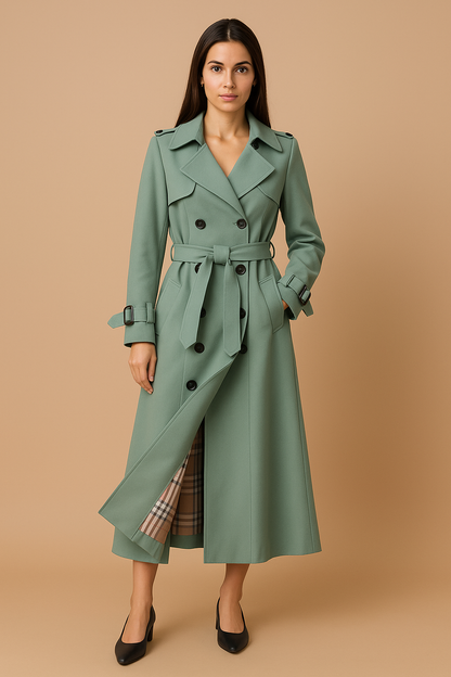 Leven™ | Elegante trench coat lungo