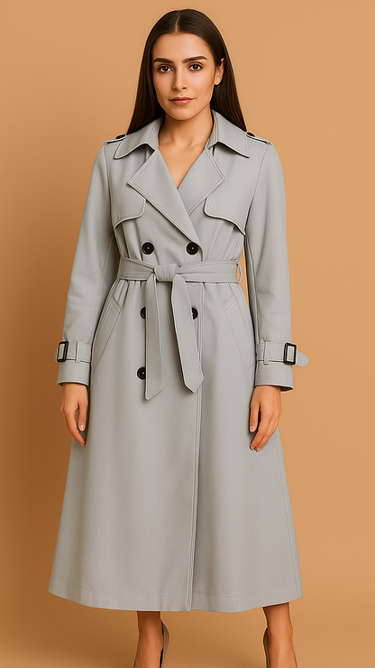 Leven™ | Elegante trench coat lungo