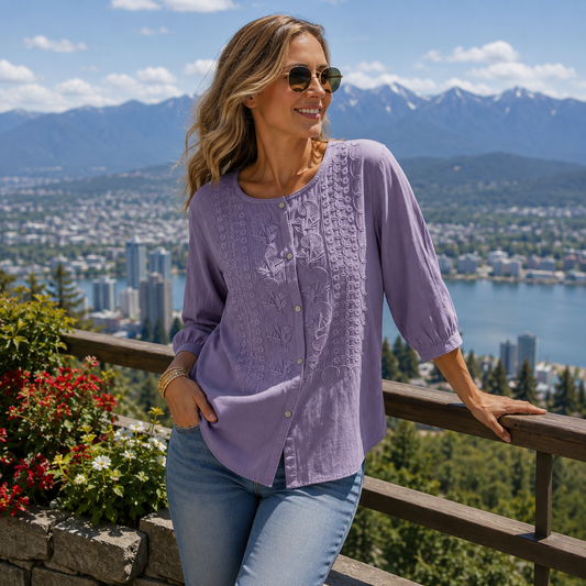 Amelie™ | Elegante Blusa Ricamata