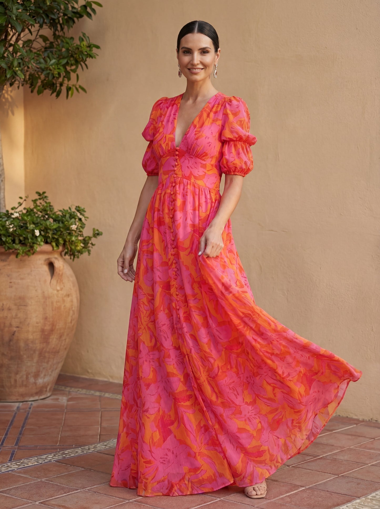 Isabella™ | Elegante Maxi Abito con Scollatura a V