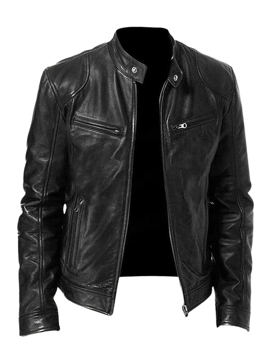 Joren™ | Giacca in pelle senza tempo con zip