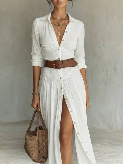 Lena™ | Abito Maxi Elegante con Cintura
