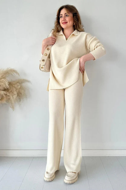Nara™ | Set di lounge lavorato a maglia elegante