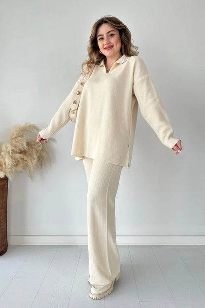 Nara™ | Set di lounge lavorato a maglia elegante