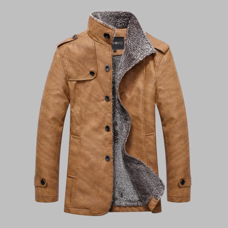 Pelle™ | Giacca invernale foderata di pelliccia in stile militare